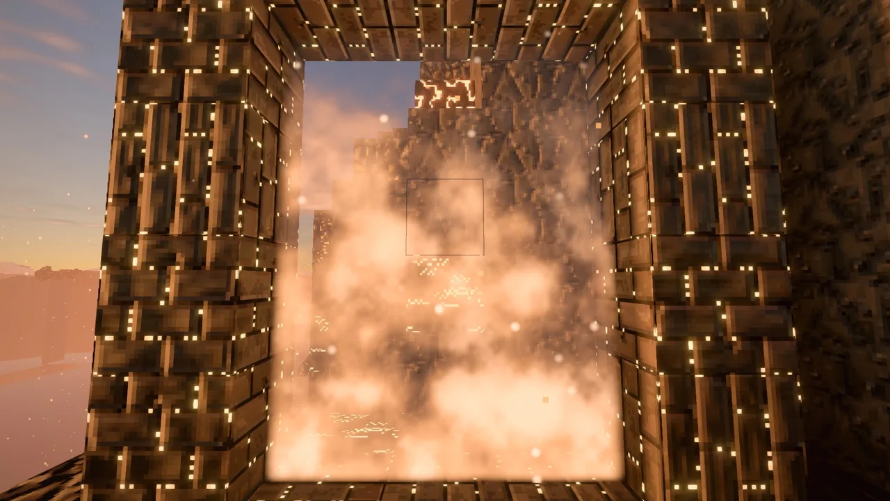 A burning ember gate: a ring of cinderstone filled with gate fire